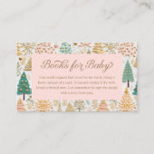 Carte D'accompagnement Demande de Baby shower pour fille rose d'hiver (Devant)