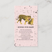 Carte D'accompagnement Demande de Baby shower pour fille rose Tiger Mama (Devant)