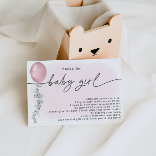 Carte D'accompagnement Demande de Baby shower pour fille sucrée