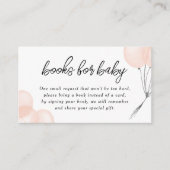 Carte D'accompagnement Demande de Baby shower pour les ballons rose vif (Devant)