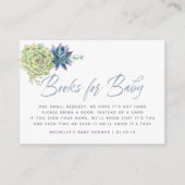 Carte D'accompagnement Demande de Baby shower pour les succulents d'aquar (Devant)