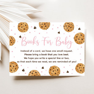 Carte D'accompagnement Demande de Baby shower pour petite fille rose bisc