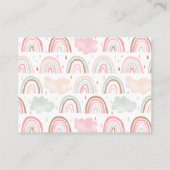 Carte D'accompagnement Demande de Baby shower Rainbow moderne (Dos)