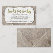 Carte D'accompagnement Demande de Baby shower - Rustique (Devant / Derrière)