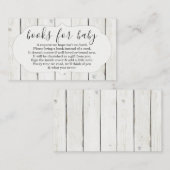 Carte D'accompagnement Demande de Baby shower - Rustique (Devant / Derrière)