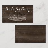 Carte D'accompagnement Demande de Baby shower - Rustique (Devant / Derrière)