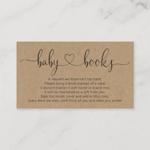 Carte D'accompagnement Demande de Baby shower - Rustique