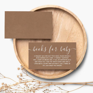 Carte D'accompagnement Demande de Baby shower Rustique Kraft