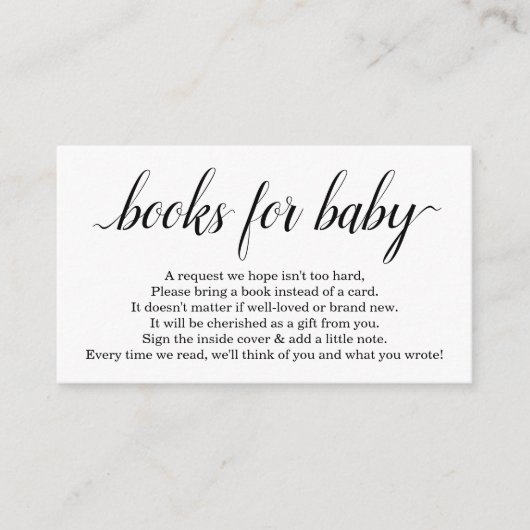 Carte D'accompagnement Demande de Baby shower - Simple (Devant)