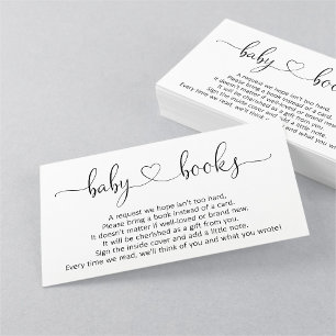 Carte D'accompagnement Demande de Baby shower - Simple