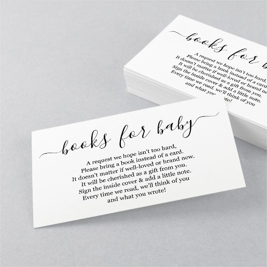 Carte D'accompagnement Demande de Baby shower - Simple