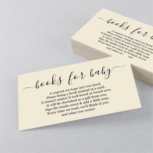 Carte D'accompagnement Demande de Baby shower - Simple