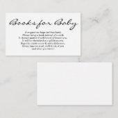 Carte D'accompagnement Demande de Baby shower - Simple (Devant / Derrière)