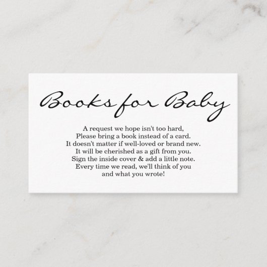 Carte D'accompagnement Demande de Baby shower - Simple (Devant)