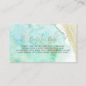 Carte D'accompagnement Demande de Baby shower simple Gold & Green (Devant)
