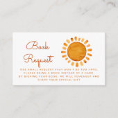 Carte D'accompagnement Demande de Baby shower Sun Jaune (Devant)