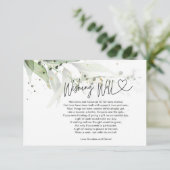 Carte D'accompagnement Demande de bien-recevoir de mariage Eucalyptus (Debout devant)