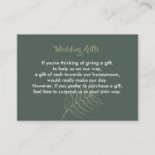 Carte D'accompagnement Demande de cadeau mariage Lune de miel argent pers (Devant)