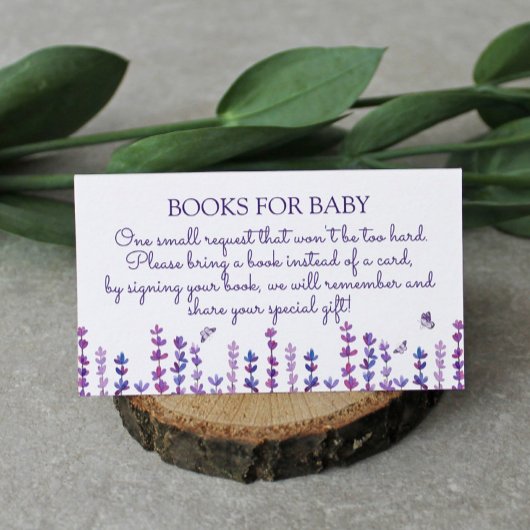 Carte D'accompagnement Demande de carnet d'aquarelles pour lavande et pap