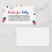 Carte D'accompagnement Demande de carnet de Baby showers 4 juillet Indépe (Devant / Derrière)