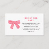 Carte D'accompagnement Demande de carnet de Baby showers à arc rose mou (Devant)