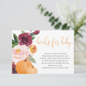 Carte D'accompagnement Demande de carnet de baby showers à fleurs roses d (Debout devant)