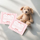 Carte D'accompagnement Demande de carnet de baby showers arc rétro rayure