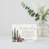 Carte D'accompagnement Demande de carnet de Baby showers Bear Woodland (Debout devant)