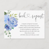 Carte D'accompagnement demande de carnet de baby showers, bleu marine bla (Devant)