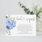 Carte D'accompagnement demande de carnet de baby showers, bleu marine bla (Debout devant)