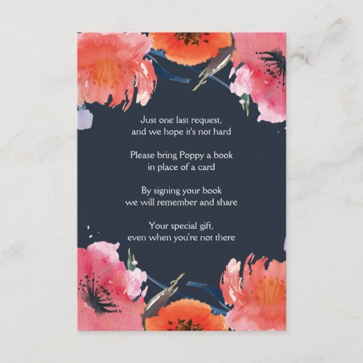 Carte D'accompagnement Demande de carnet de Baby showers d'aquarelle mari (Devant)