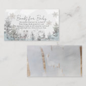 Carte D'accompagnement Demande de carnet de Baby showers de forêt d'hiver (Devant / Derrière)