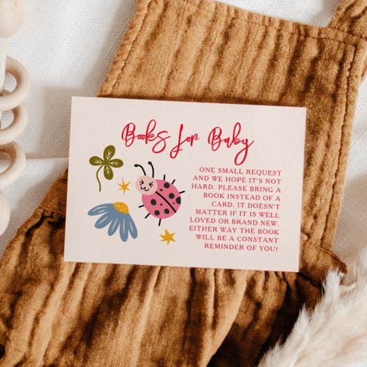 Carte D'accompagnement Demande de carnet de Baby showers de Ladybug