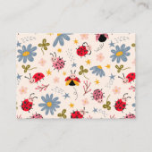 Carte D'accompagnement Demande de carnet de Baby showers de Ladybug (Dos)