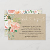 Carte D'accompagnement demande de carnet de baby showers fille, pêche rus (Devant / Derrière)