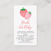 Carte D'accompagnement Demande de carnet de Baby showers fraises (Devant)