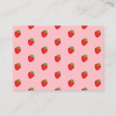 Carte D'accompagnement Demande de carnet de Baby showers fraises (Dos)