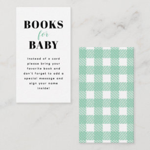 Carte D'accompagnement Demande de carnet de Baby showers Mint Green En vi