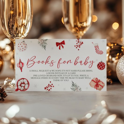 Carte D'accompagnement Demande de carnet de Baby showers père Noël