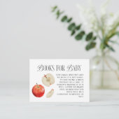 Carte D'accompagnement Demande de carnet de Baby showers Red Apple (Debout devant)