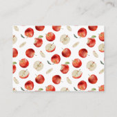 Carte D'accompagnement Demande de carnet de Baby showers Red Apple (Dos)