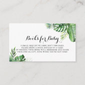 Carte D'accompagnement Demande de carnet de Baby showers Tropical Destina (Devant)