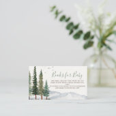 Carte D'accompagnement Demande de carnet de Baby showers Woodland (Debout devant)