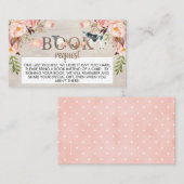 Carte D'accompagnement Demande de carnet de ferme floral rustique insérer (Devant / Derrière)