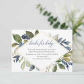 Carte D'accompagnement Demande de carnet de livres pour le feuillage bleu (Debout devant)