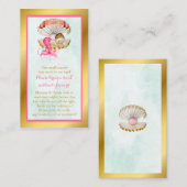 Carte D'accompagnement Demande de carnet de sirènes Perles d'or de coquil (Devant / Derrière)