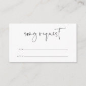 Carte D'accompagnement Demande de chanson de mariage avec un scénario min (Devant)