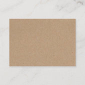 Carte D'accompagnement Demande de chanson de mariage en cassette rustique (Dos)