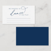 Carte D'accompagnement Demande de chanson de mariage en écriture élégante (Devant / Derrière)