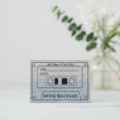 Carte D'accompagnement Demande de chanson de mariage insert pailleté bleu (Debout devant)